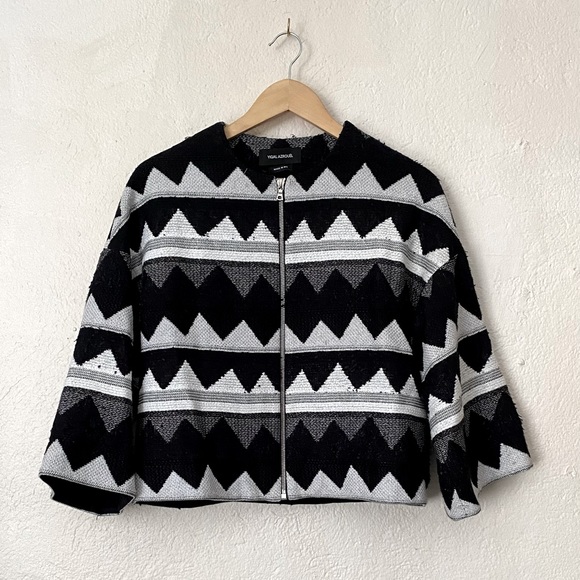 Yigal Azrouel Jackets & Blazers - Yigal Azrouel Aztec Black/White Zip Jacket
